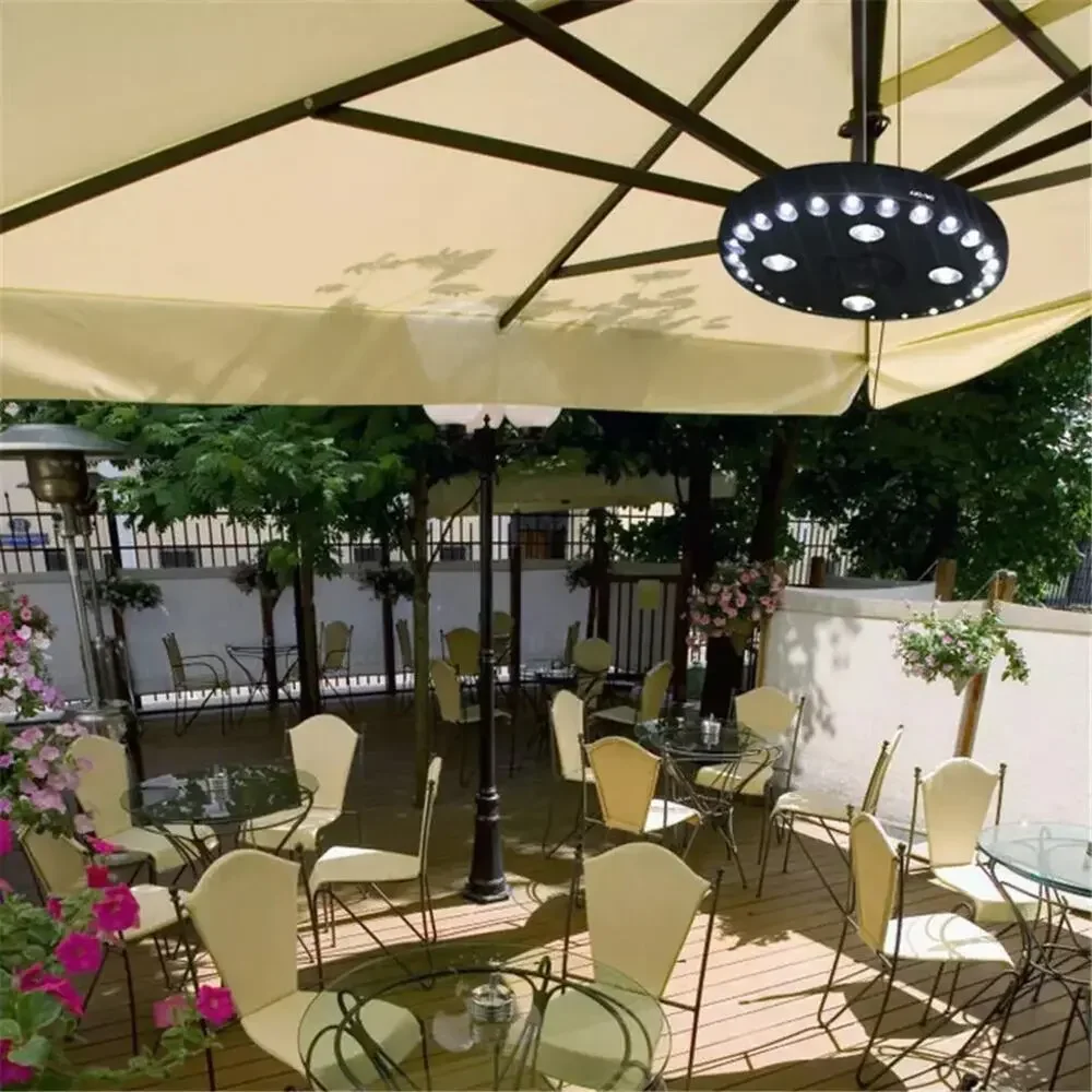 2PC Patio Umbrella Light 3Brightness Modes Cordless 28 LED Lights-4 x AA Battery